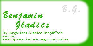 benjamin gladics business card